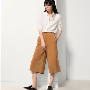 NWT Massimo Dutti Leather Culottes